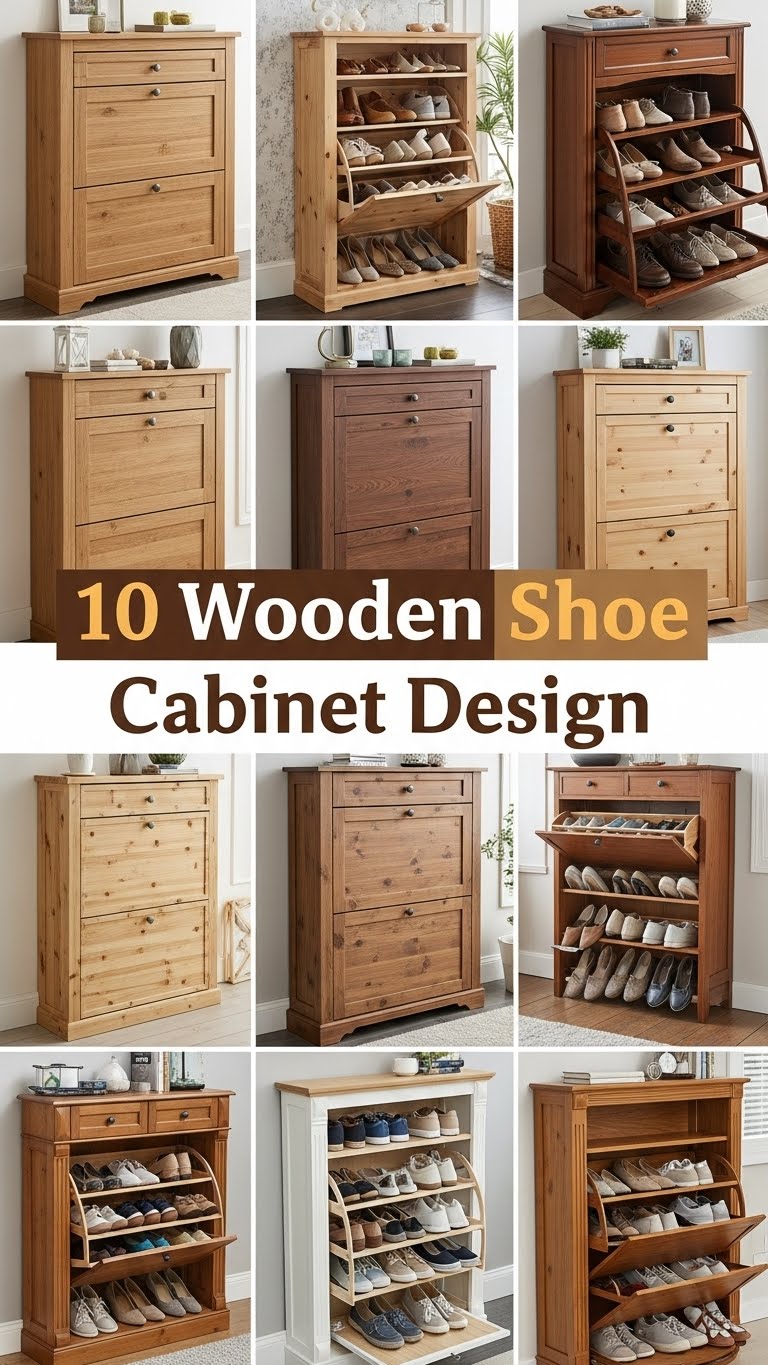 10 Wooden Shoe Cabinet Design