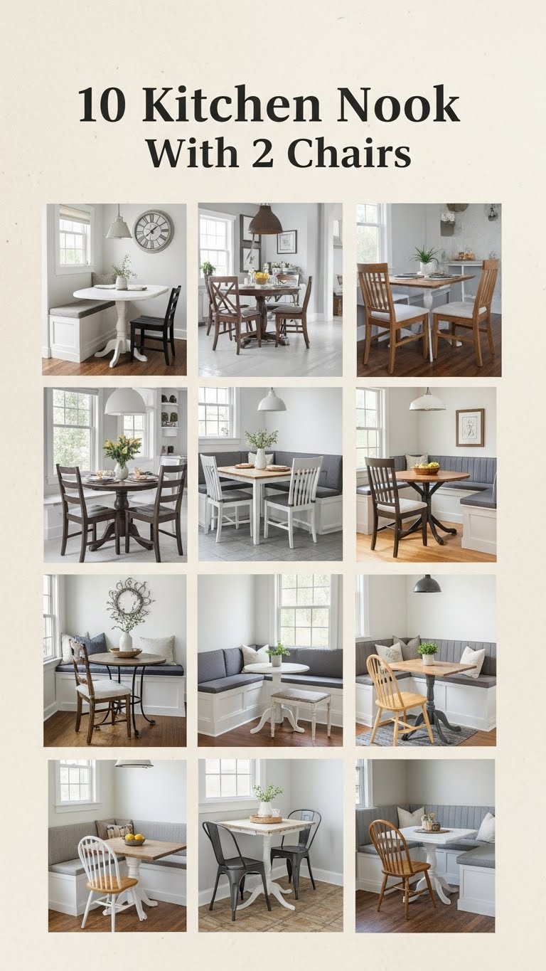 10 Kitchen Nook With 2 Chairs