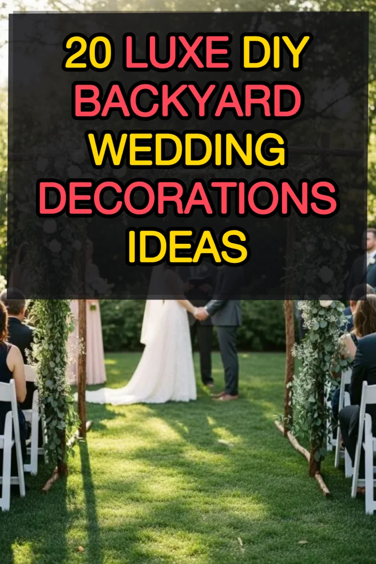 20 DIY Backyard Wedding Decorations ideas