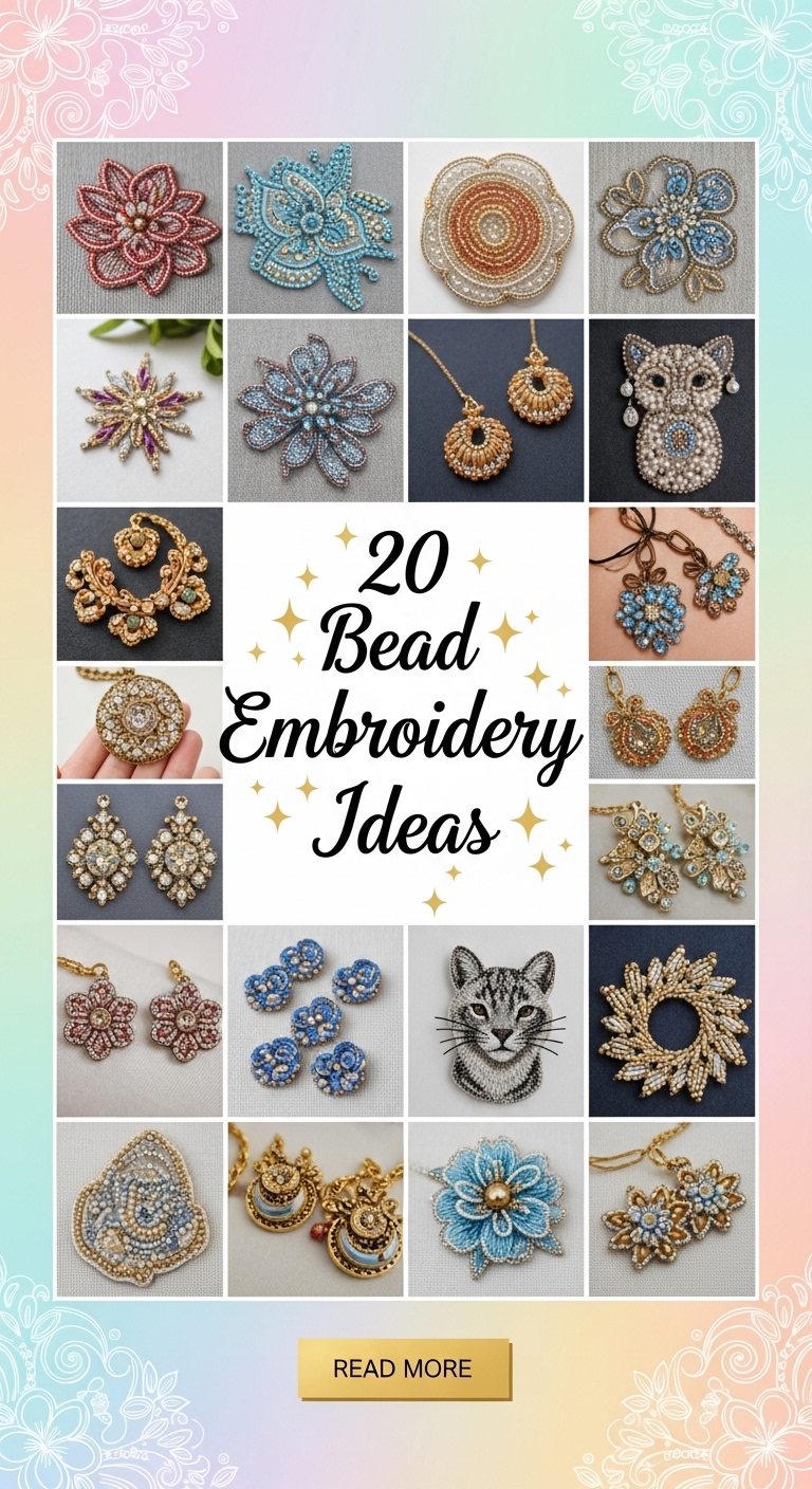 20 Bead Embroidery Ideas