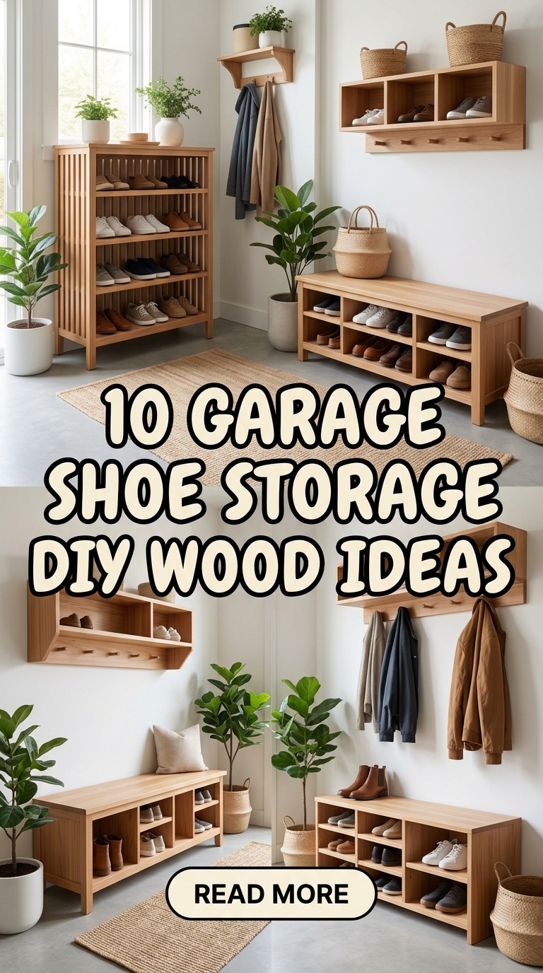 10 Garage Shoe Storage DIY Wood Ideas